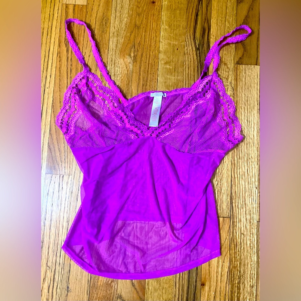 Purple Lace & Sheer Nightgown Sexy Lingerie Womens XL